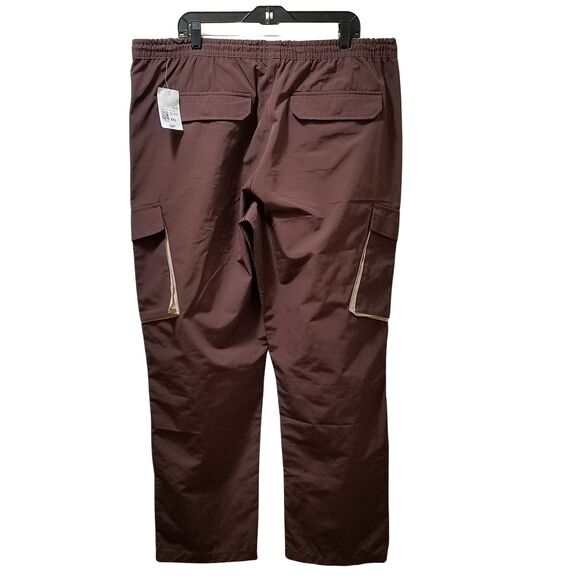 Forever 21 Slim-Fit Cargo Pants Men’s 2XL XXL Brown Stretch Elastic Waist 40x32 - Picture 2 of 8